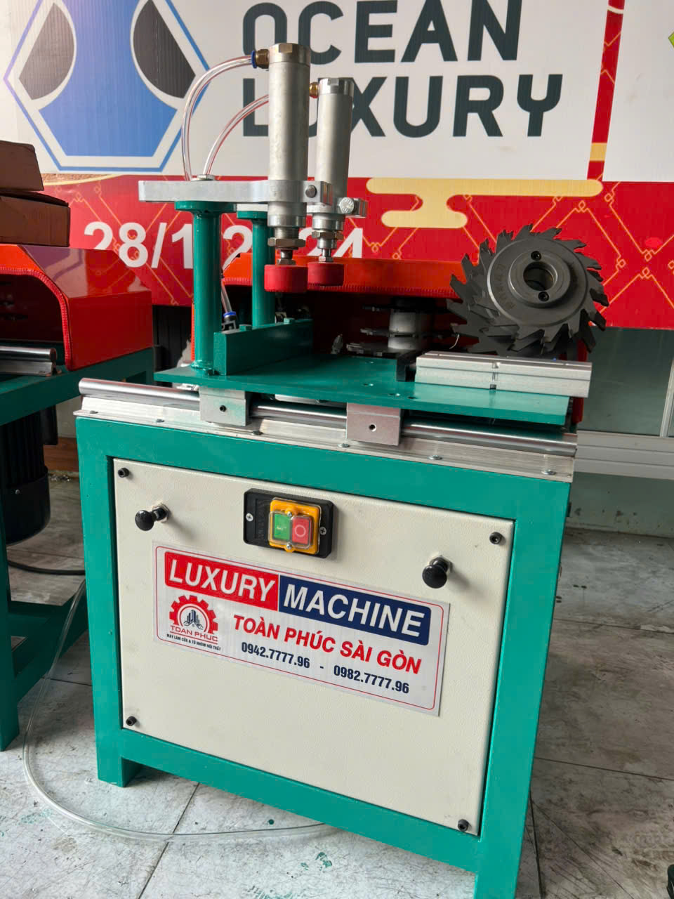Máy phay đầu đố mini căn dao nhanh mô tơ 3kw tặng kèm 2 lưỡi xingfa cánh và khung